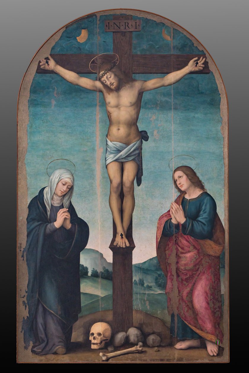 Ukřižování, asi 1500-24 (olej na desce) od Lorenzo di Credi
