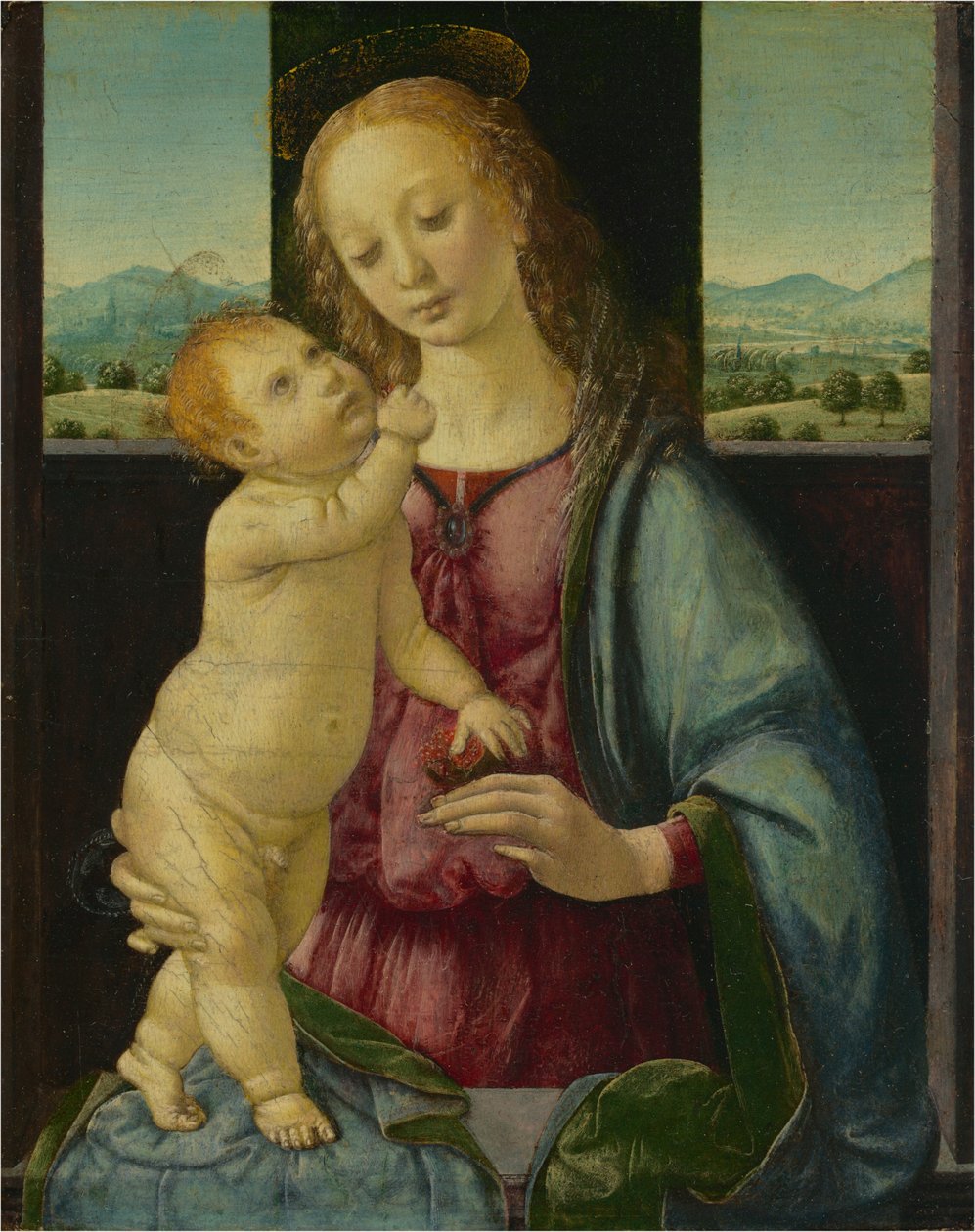 Madonna a dítě s granátovým jablkem od Lorenzo di Credi