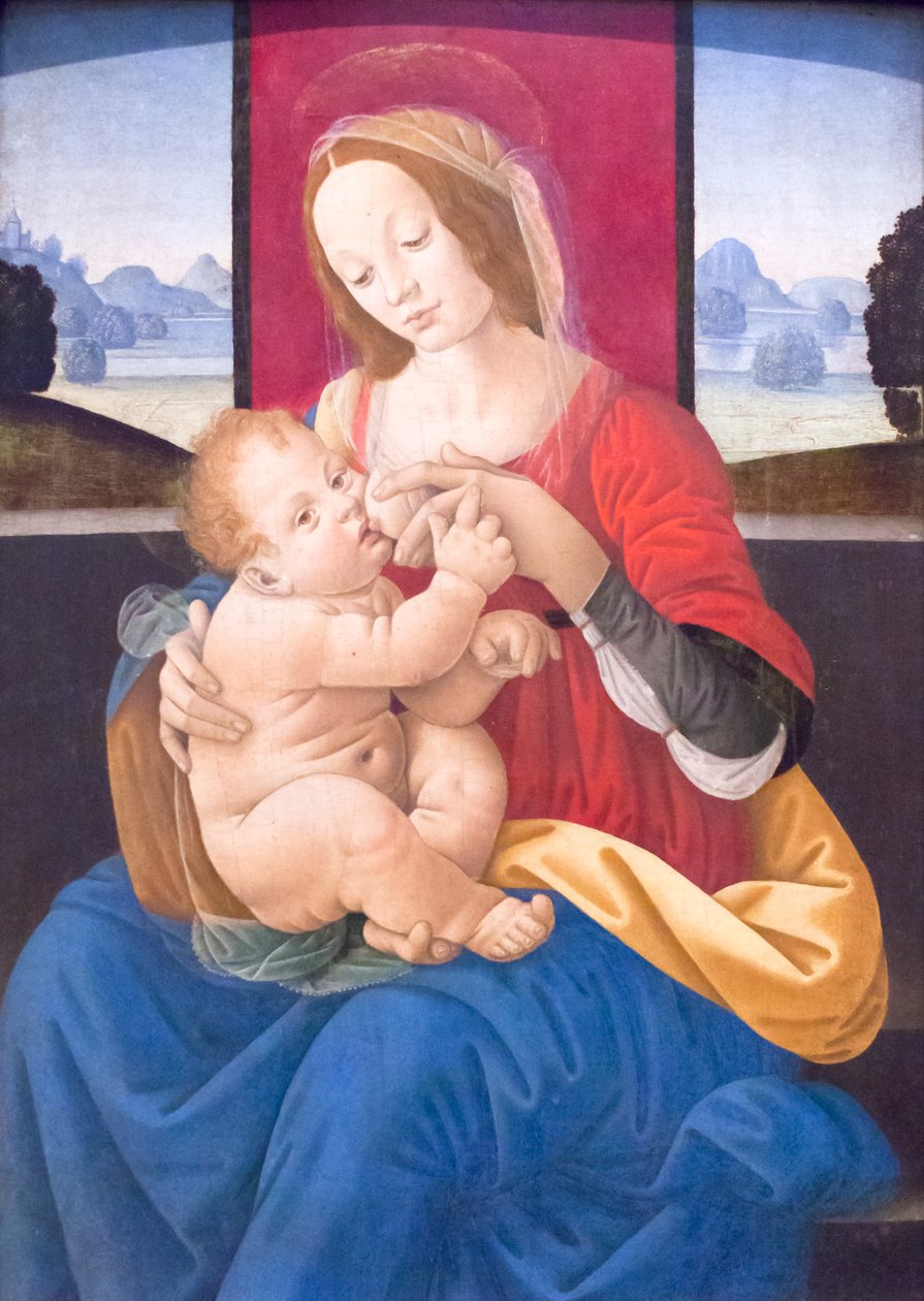 Madonna s dítětem (olej na dřevě) od Lorenzo di Credi