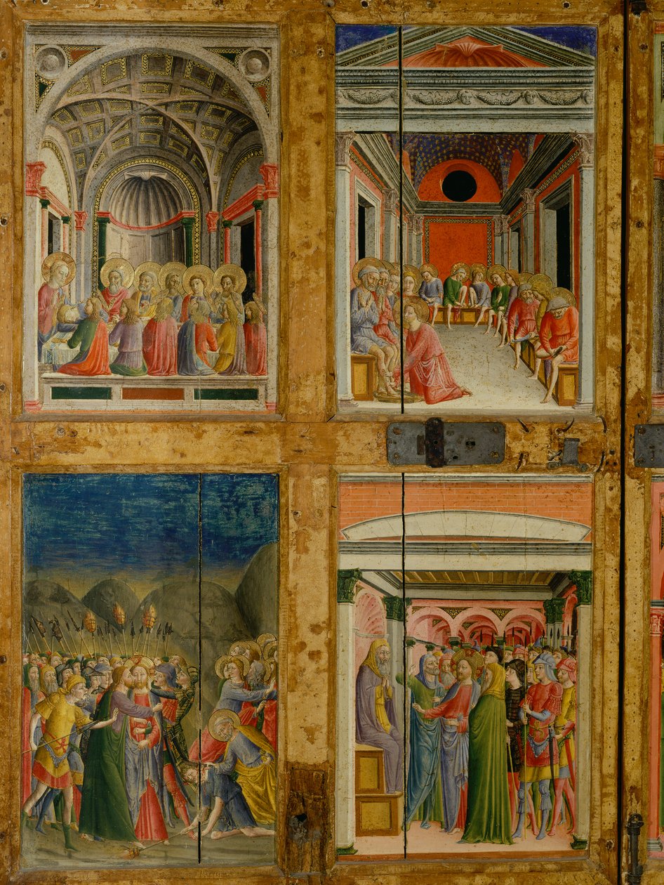 Relikviář dveří Santa Maria della Scala. vnitřní panel od Lorenzo di Pietro Vecchietta