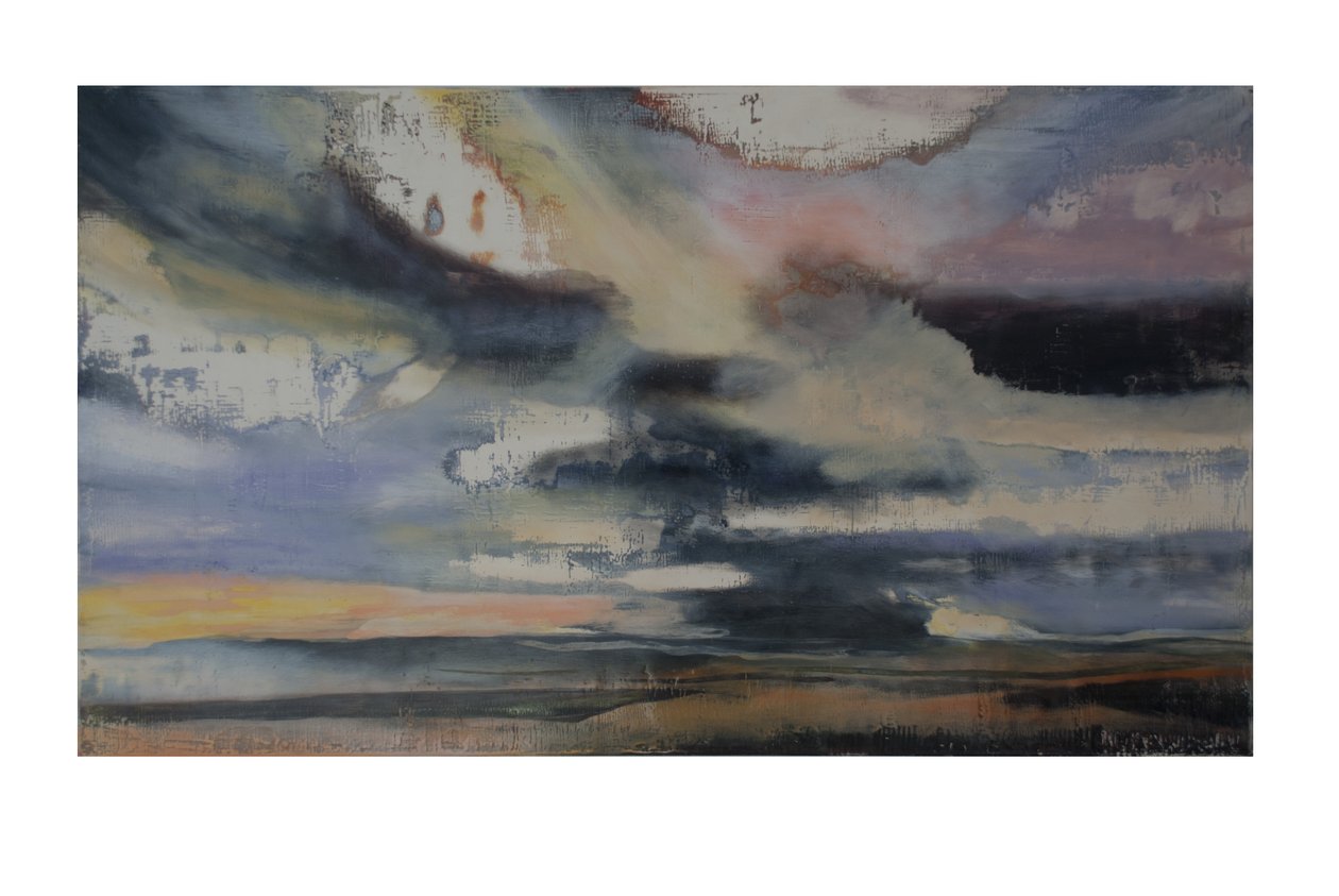 Turner In Translation 2, 2016, olej a šelak na gesso panelu od Lou Gibbs