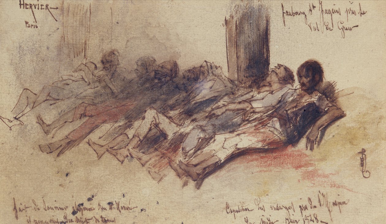 Oběti z června 1848 (wc na papíře) od Louis Adolphe Hervier