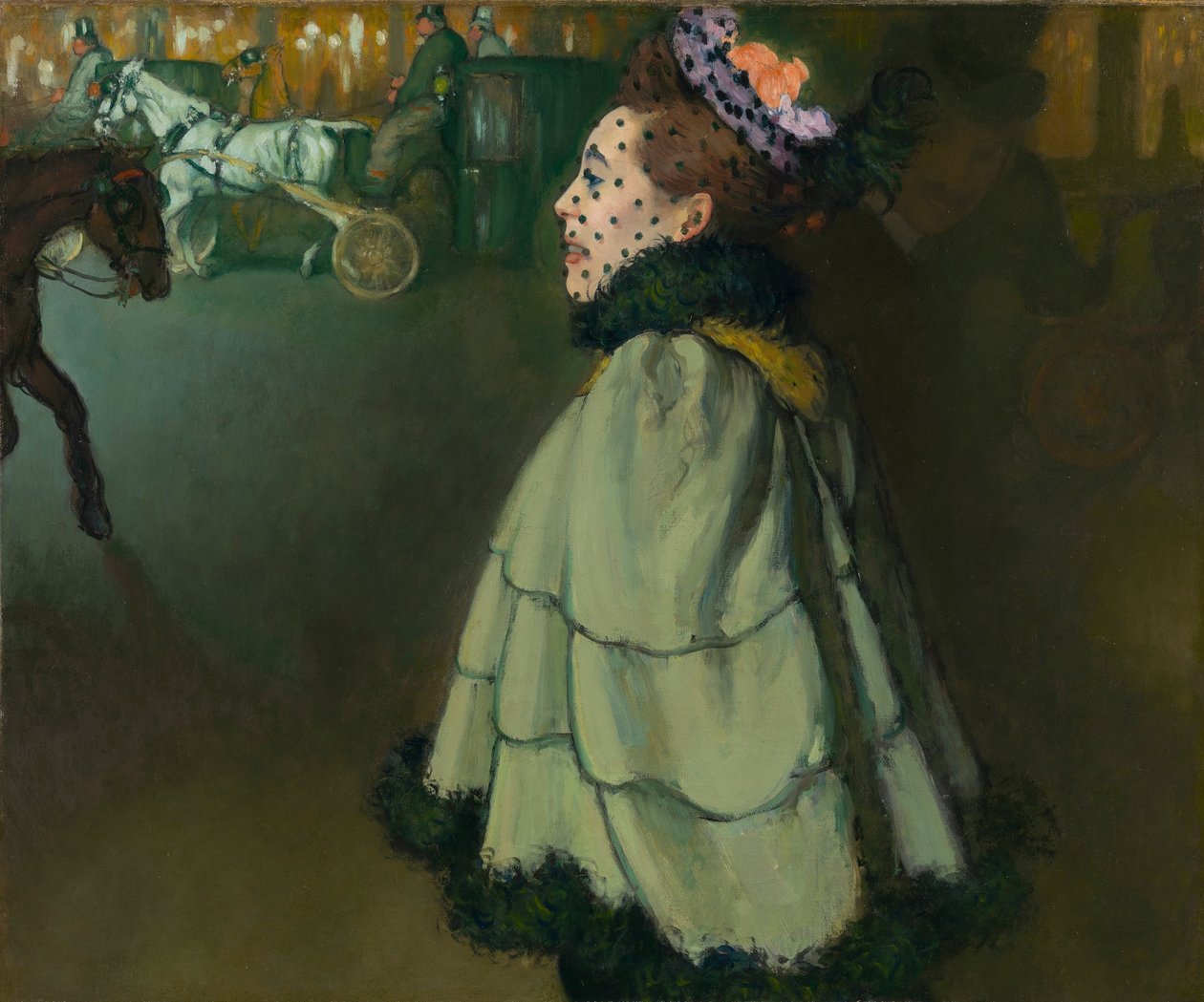 Žena v noci na Champs-Élysées od Louis Anquetin