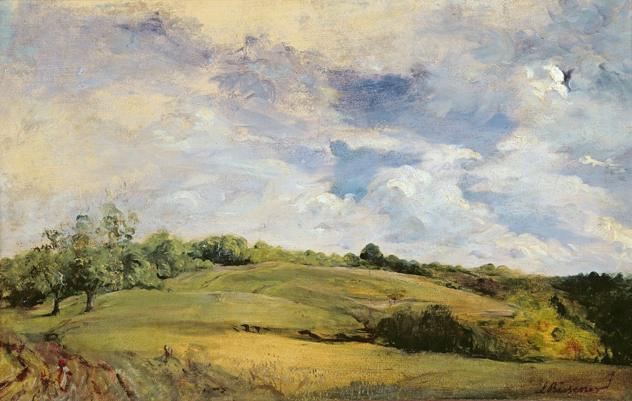 Krajina a mraky od Louis Antoine Leon Riesener