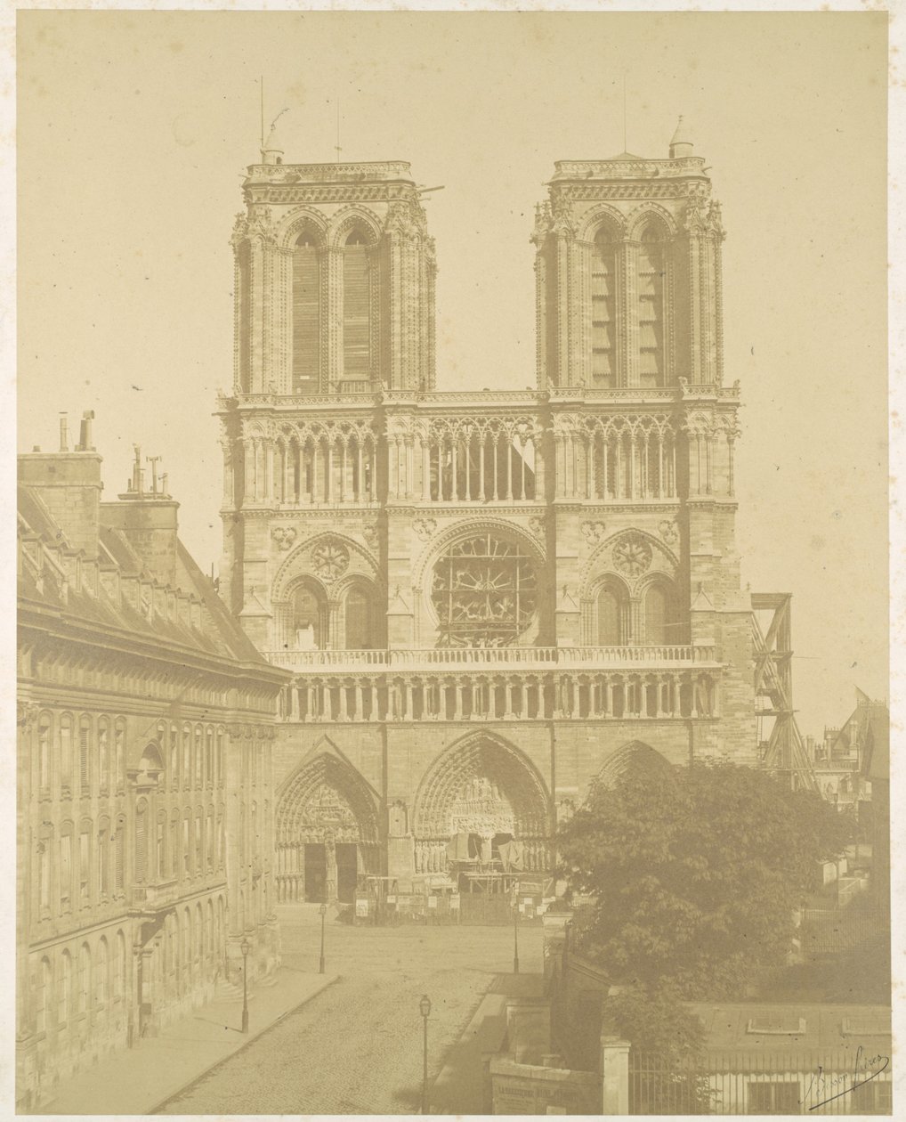Notre Dame, Paříž od Louis Auguste Bisson