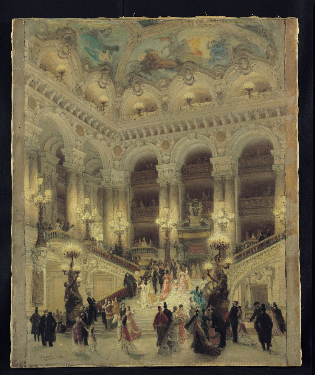 Schodiště opery, 1877 od Louis Beroud