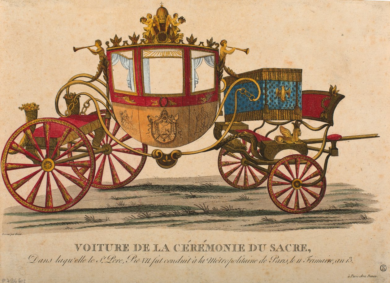 Přeprava ke korunovaci císaře Napoleona I., která se konala 11. Frimaire, ročník XIII. od Louis Brion de la Tour fils