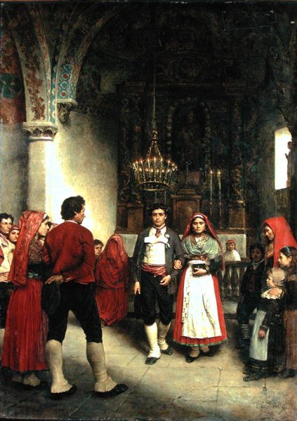 Svatba v Laruns, 1881 od Louis Capdevielle
