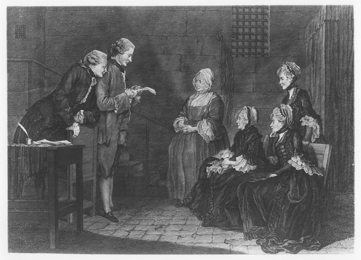 The Unfortunate Calas Family, vyryl Delafosse, 1765 od Louis Carrogis dit Carmontelle