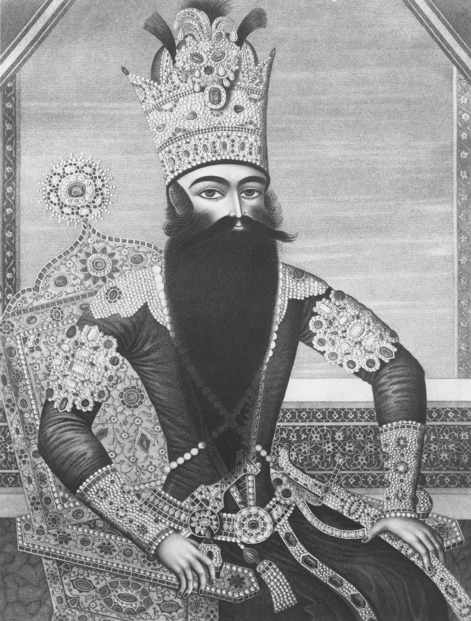 Fath-Ali Shah Qajar od Louis Charles Ruotte