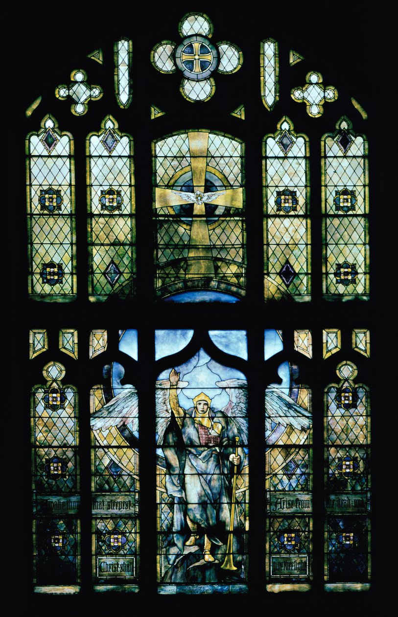 Anděl vzkříšení od Louis Comfort Tiffany