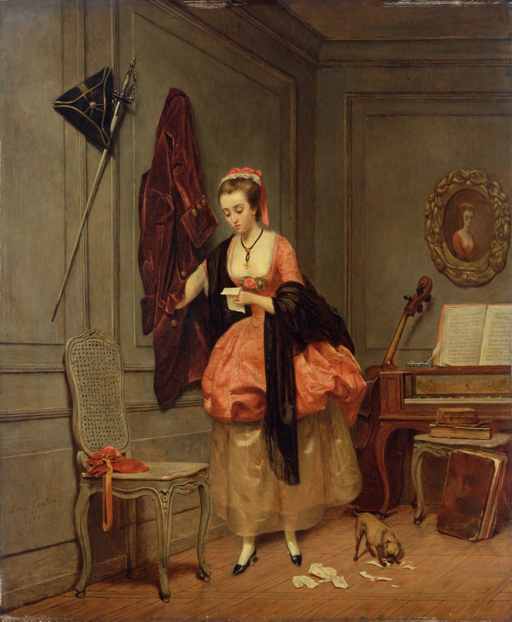 Milovaná paní, 1846 od Louis Coulon