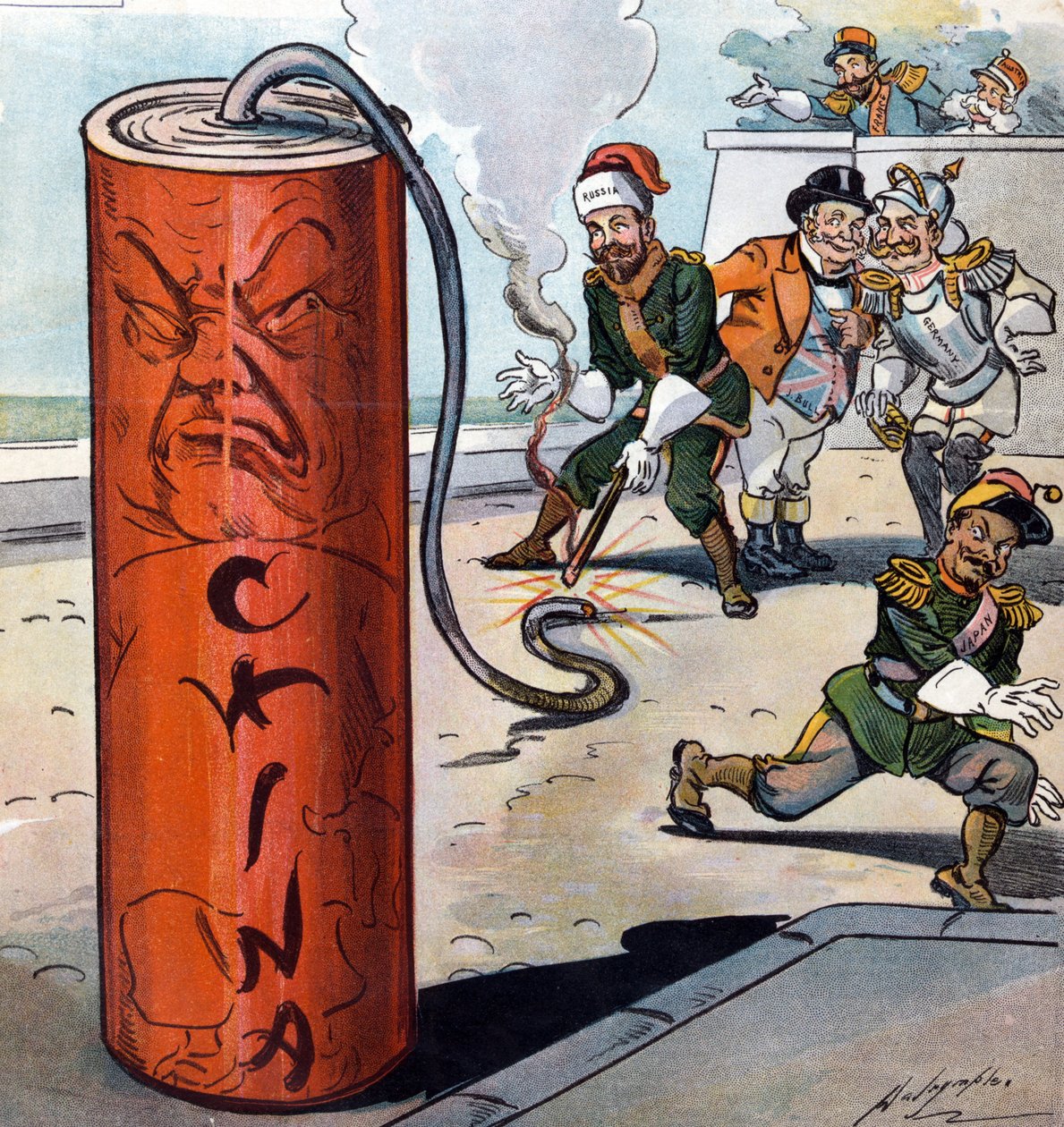 Nebezpečná petarda, 1900 od Louis Dalrymple