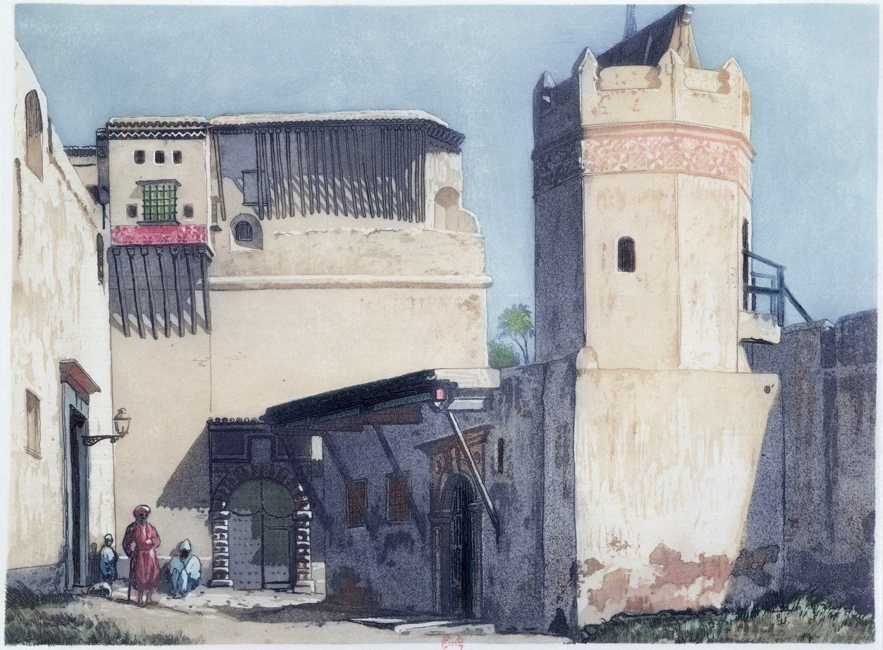 Kasbah a mešita v Alžíru, 1921 od Louis Dauphin
