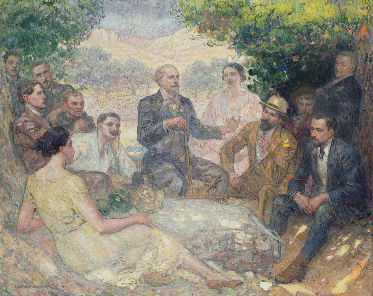 Mistral a jeho přátelé před Alpilles od Louis Denis Valverane