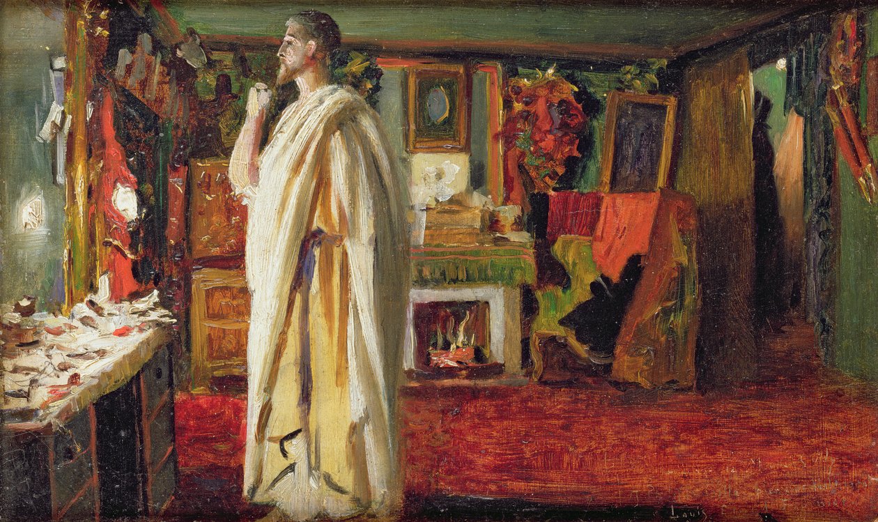 Herec Mounet Sully v římském kostýmu ve své šatně od Louis Edouard Paul Fournier