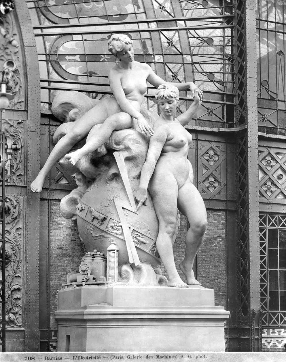 Elektřina, cca 1889 (omítka) od Louis Ernest Barrias