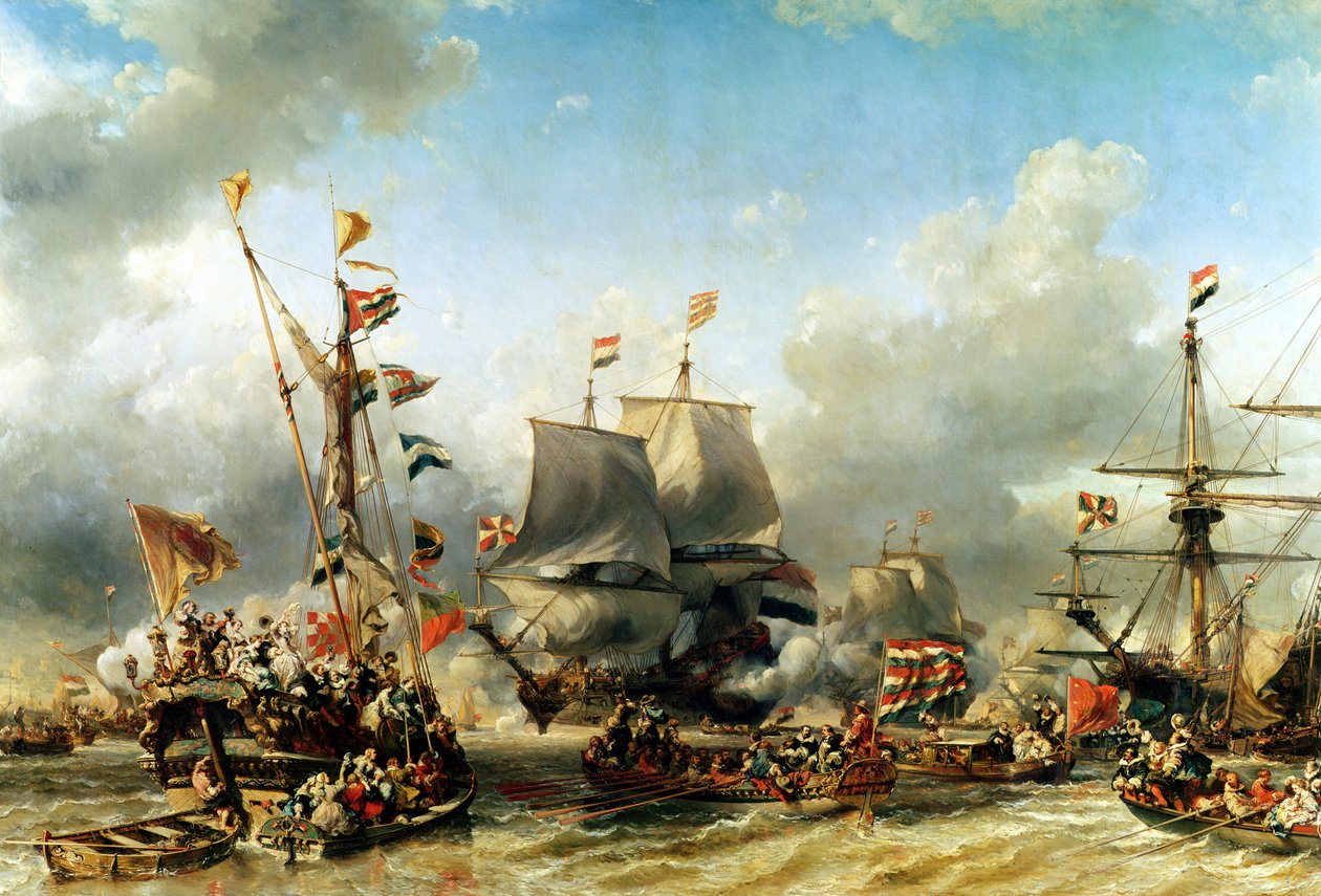 Nalodění Ruytera a Williama de Witt v roce 1667, 1850-51 od Eugene Isabey