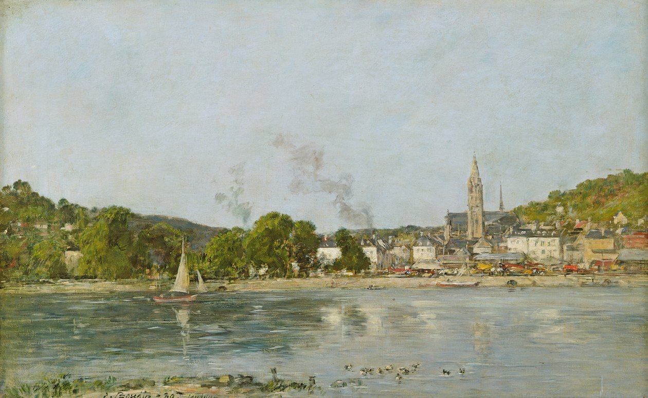 Seina v Caudebec-en-Caux, 1889 od Eugene Louis Boudin
