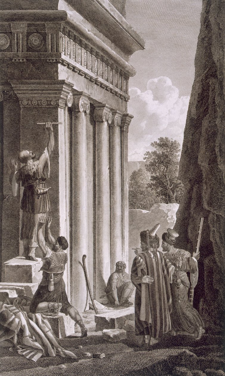 Hrob Absalom, údolí Josofat, 1799 od Louis Francois Cassas