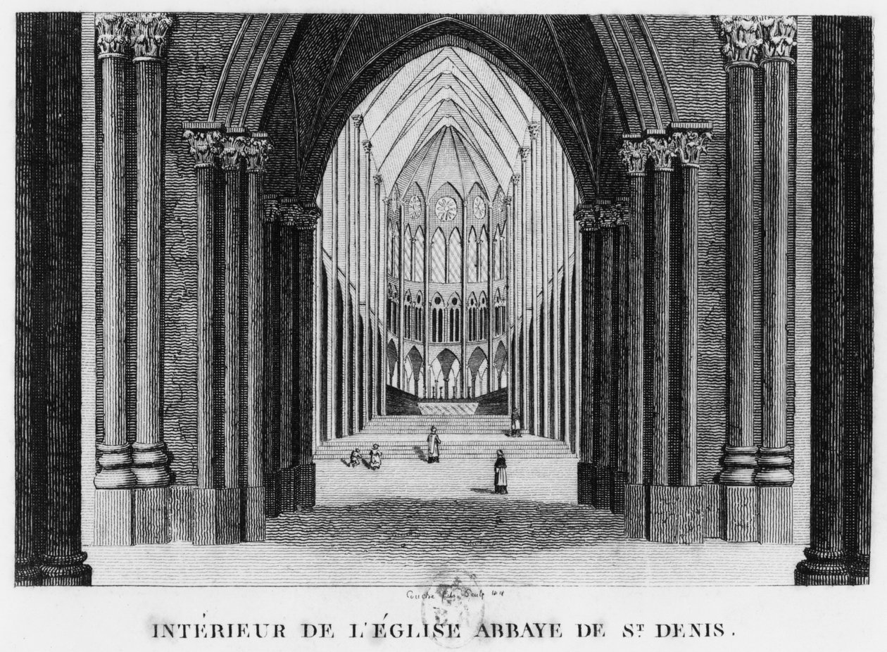 Bazilika Saint-Denis, vnitřní pohled, 1818 od Louis Francois Couche