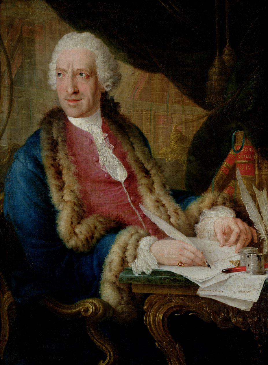 Portrét gentlemana, 1767 od Louis Gabriel Blanchet