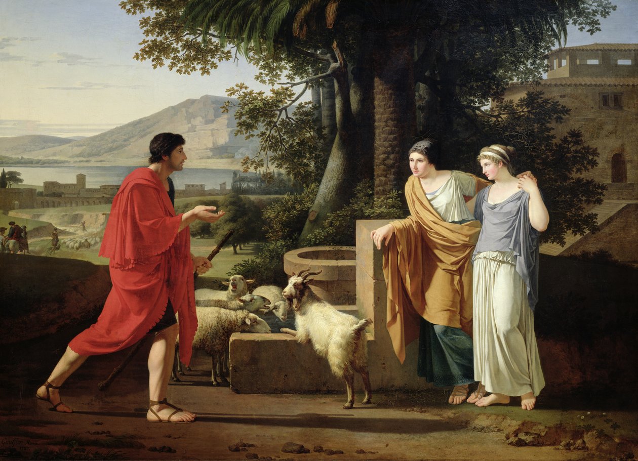 Jakuba s dcerami Labanovými, 1787 od Louis Gauffier