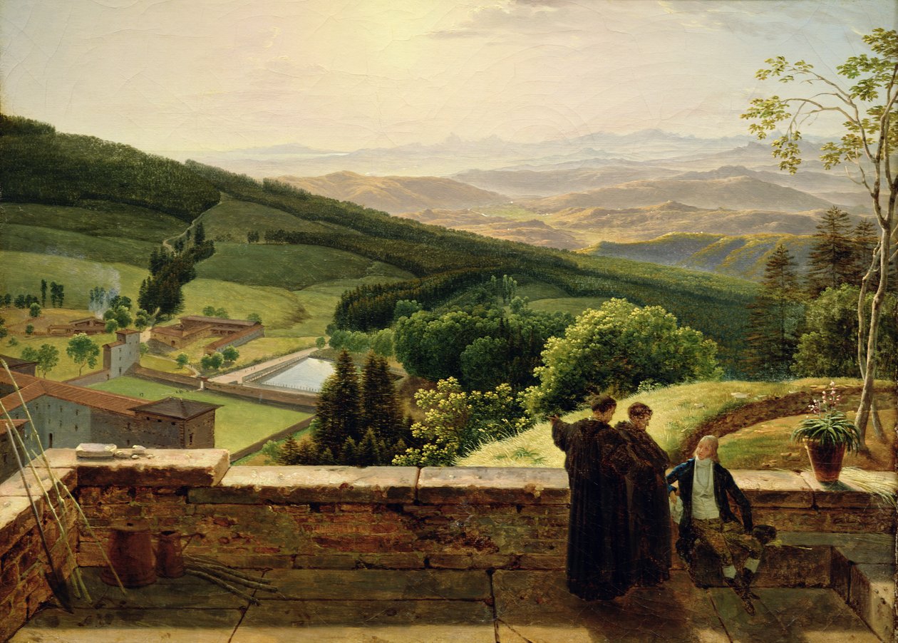 Pohled na Vallombrosu u Florencie od Louis Gauffier