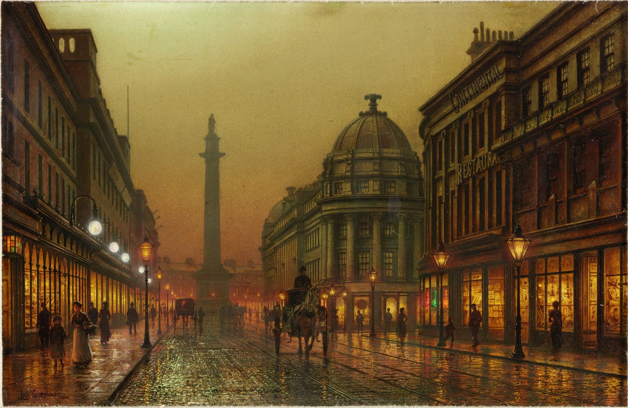 Grainger Street, Newcastle upon Tyne, 1902 od Louis Grimshaw
