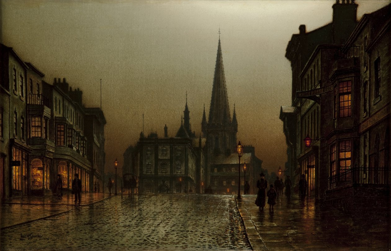 Wakefield, Upper Westgate, 1896 od Louis Grimshaw