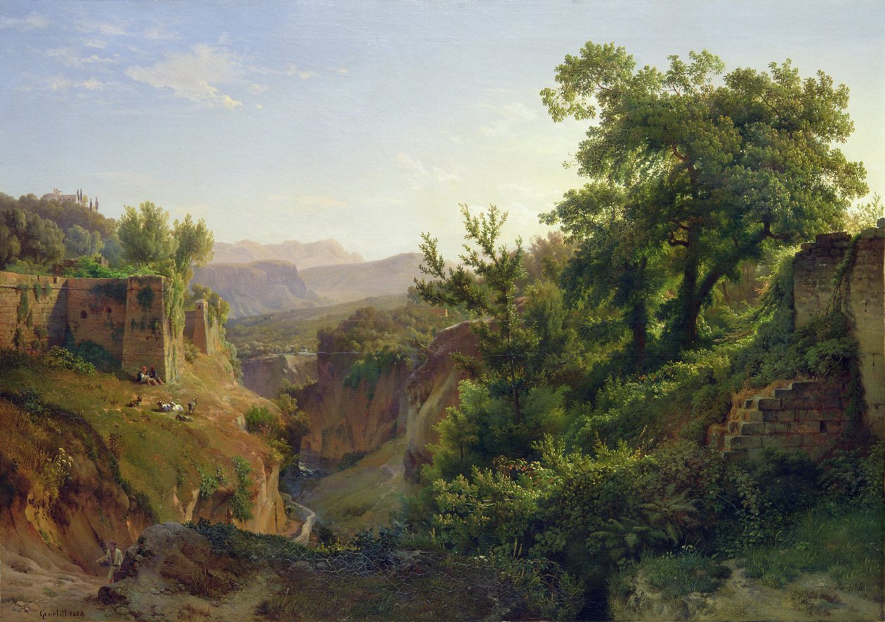 Údolí poblíž Sorrenta, 1854 od Louis Gurlitt