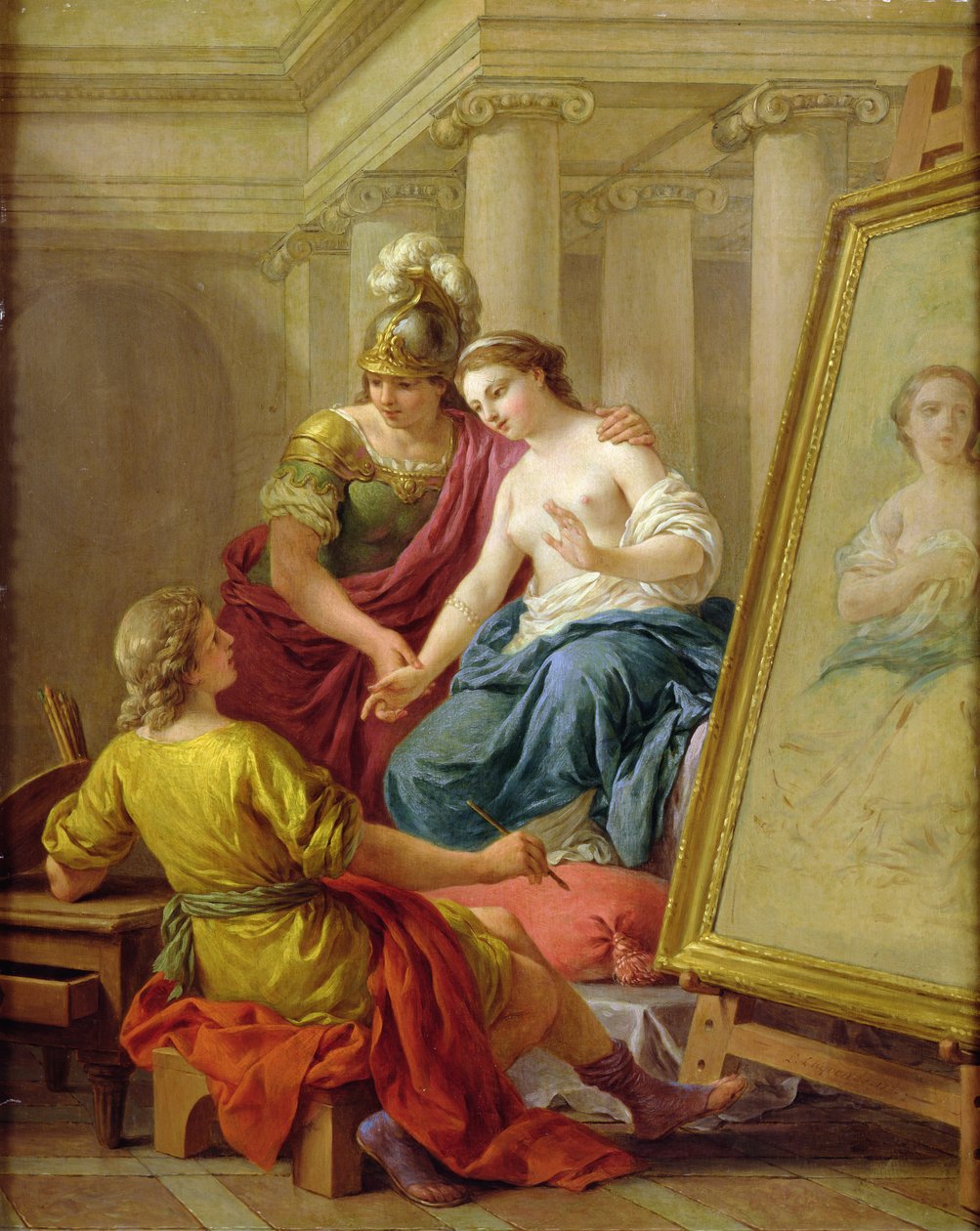 Apelles v lásce s milenkou Alexandra, 1772 od Louis Jean François Lagrenée