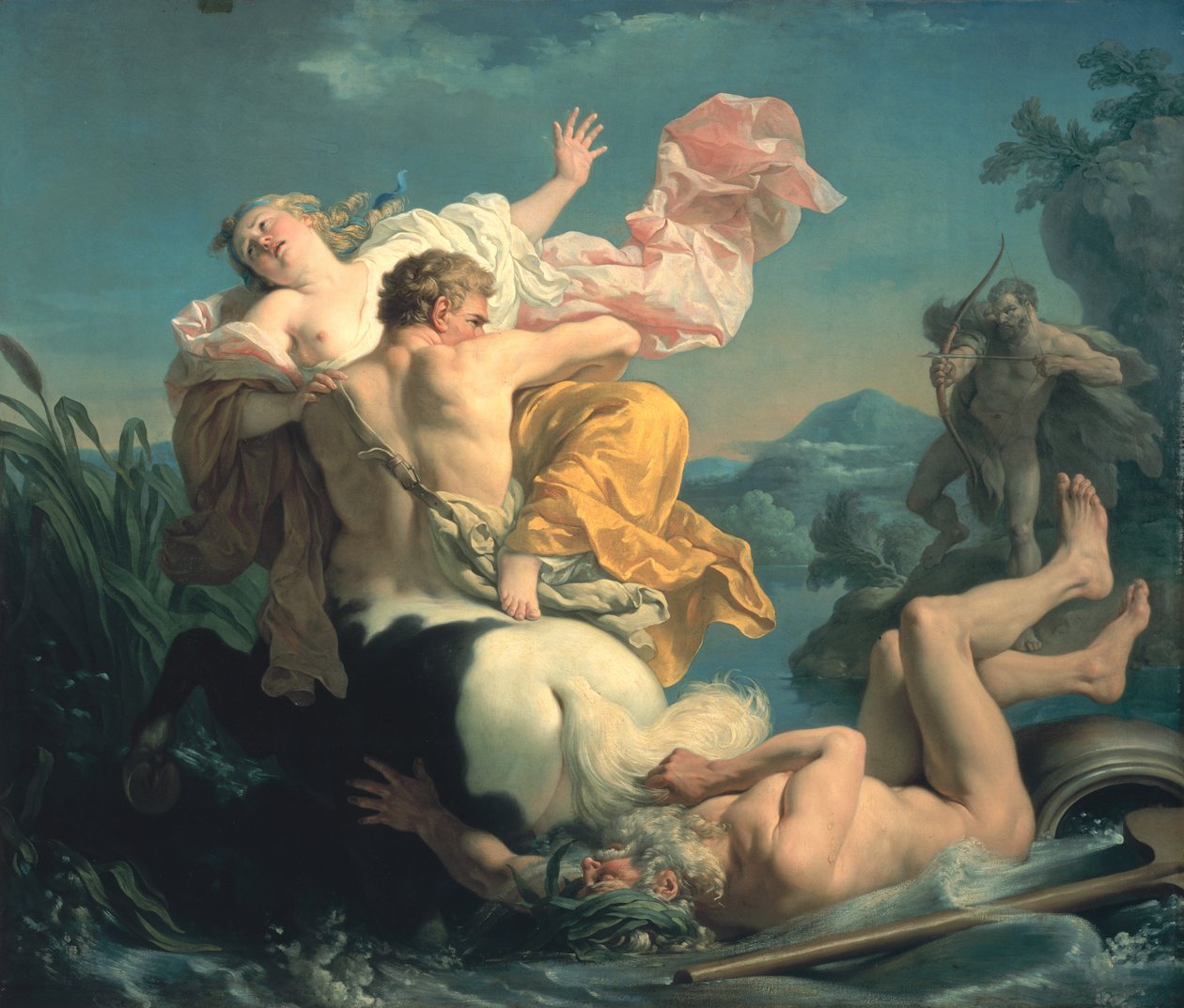 Únos Deianeira Kentaurem Nessem, 1755 od Louis Jean François Lagrenée