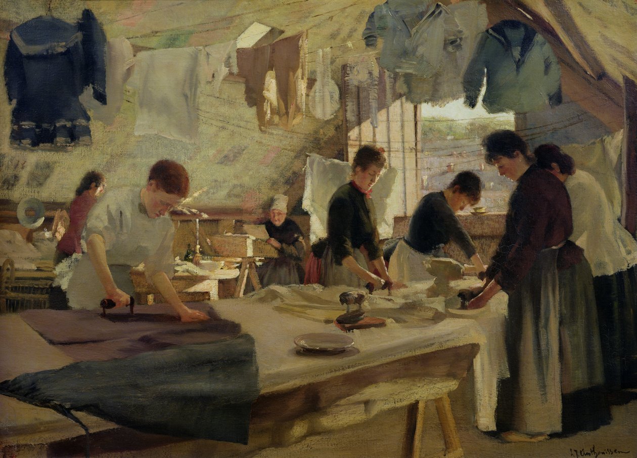 Žehlicí dílna v Trouville, 1888 od Louis Joseph Anthonissen