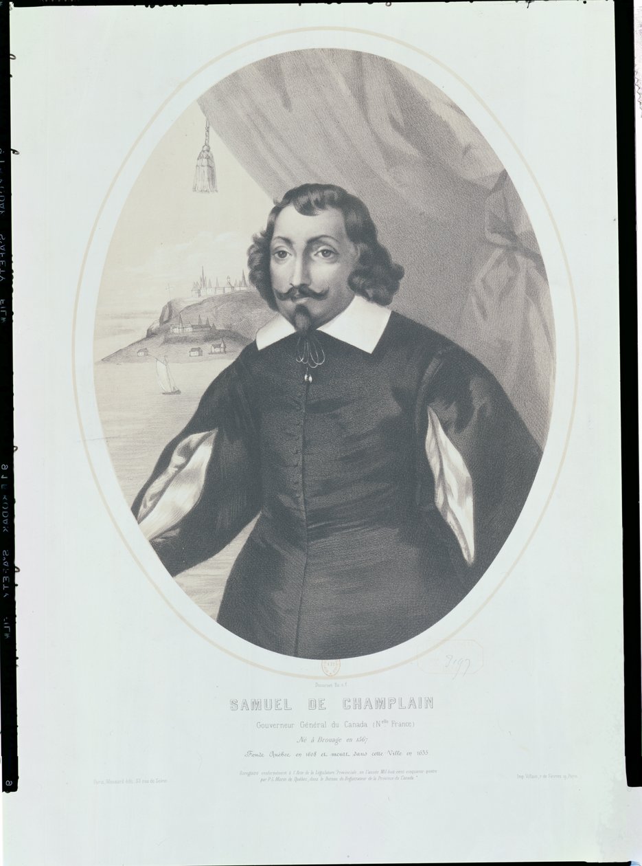 Samuel de Champlain (1567-1635) 1854 od Louis Joseph Cesar Ducornet