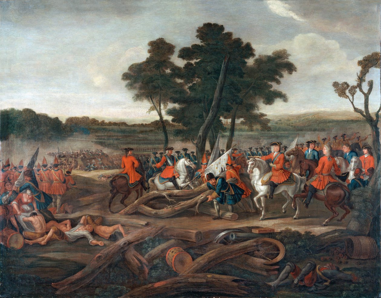 Bitva u Malplaquetu, 11. září 1709, cca 1713 od Louis Laguerre