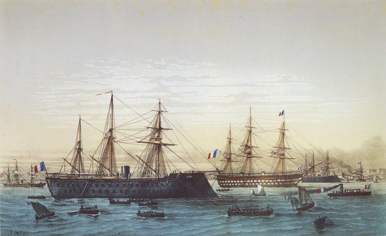 Purpurová v Brestu. V pozadí je vidět loď Napoléon III od Louis Le Breton