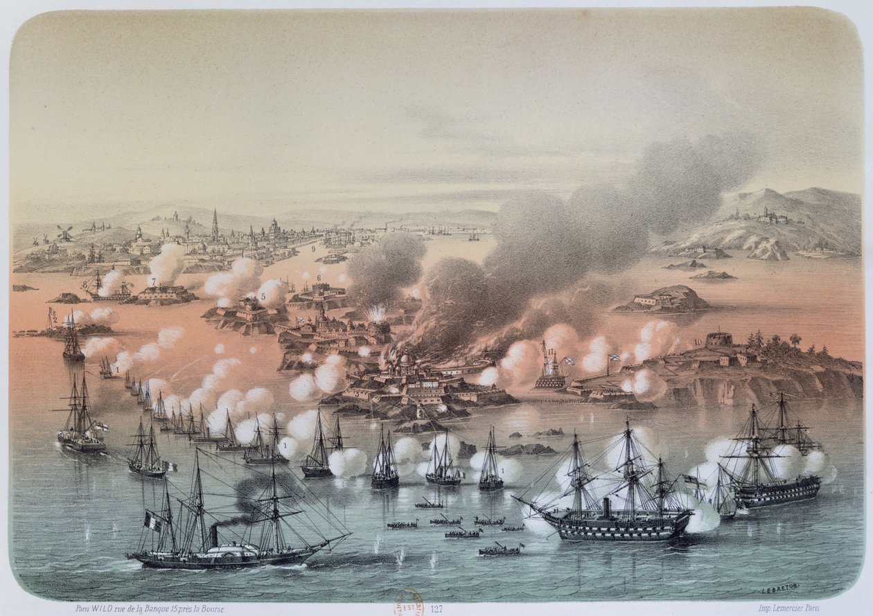 Bombardování Sveaborg, 5. srpna 1855, 1856 od Louis Le Breton