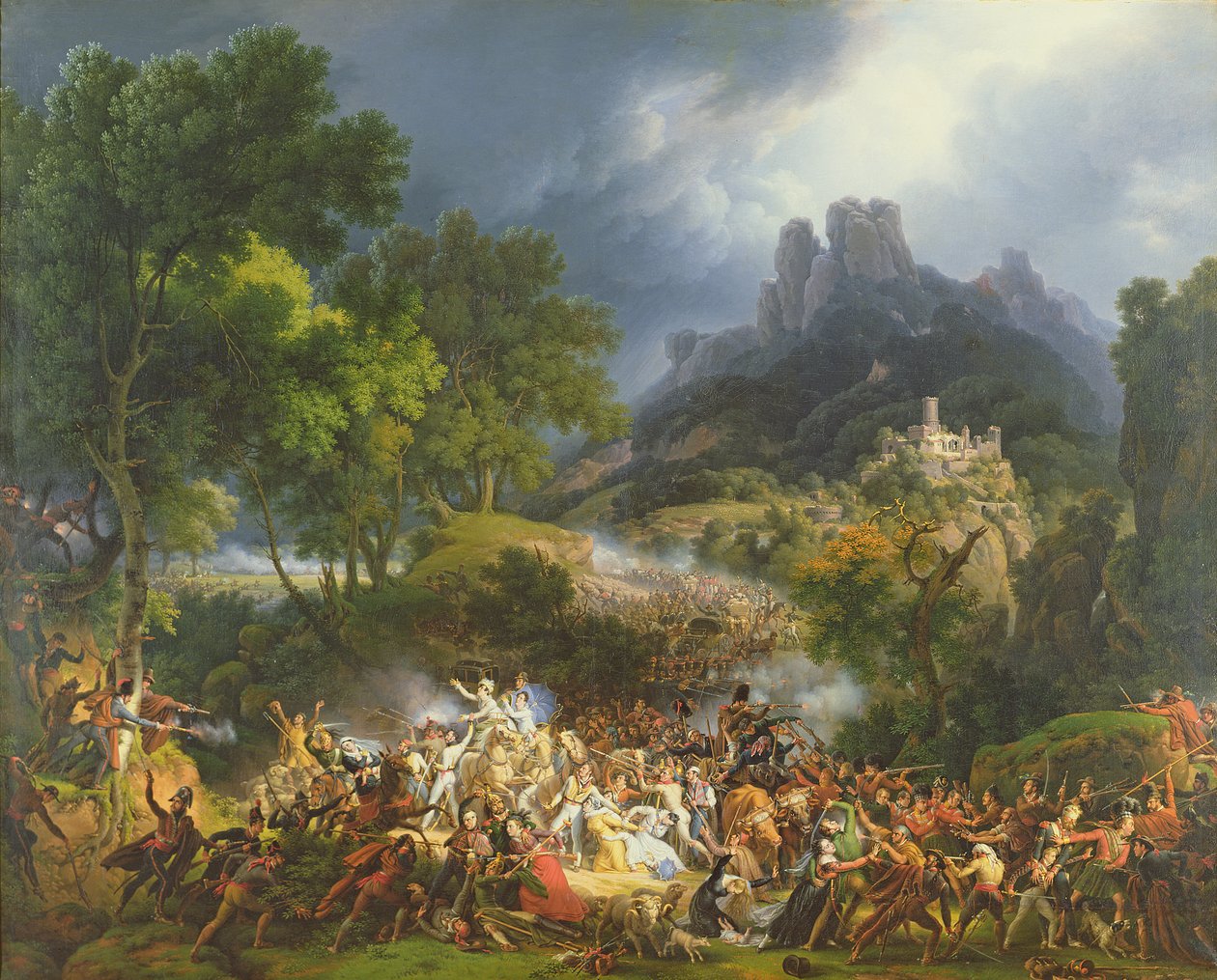 Útok na velký konvoj v Salinas, Biskaj, 25. května 1812 od Louis Lejeune