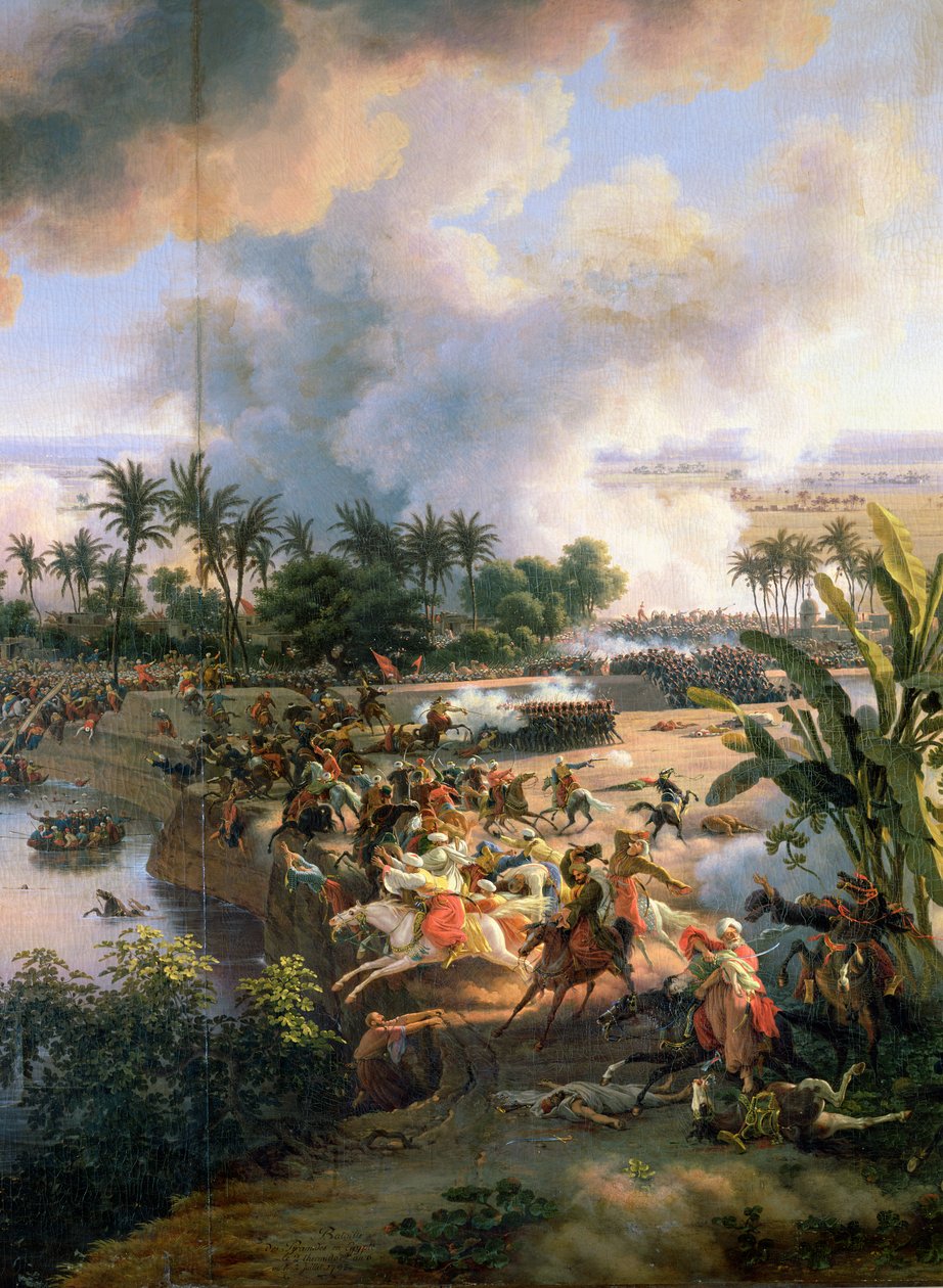Bitva u pyramid, 21. července 1798, detail cesty Mameluke Cavaliers, 1806 od Louis Lejeune