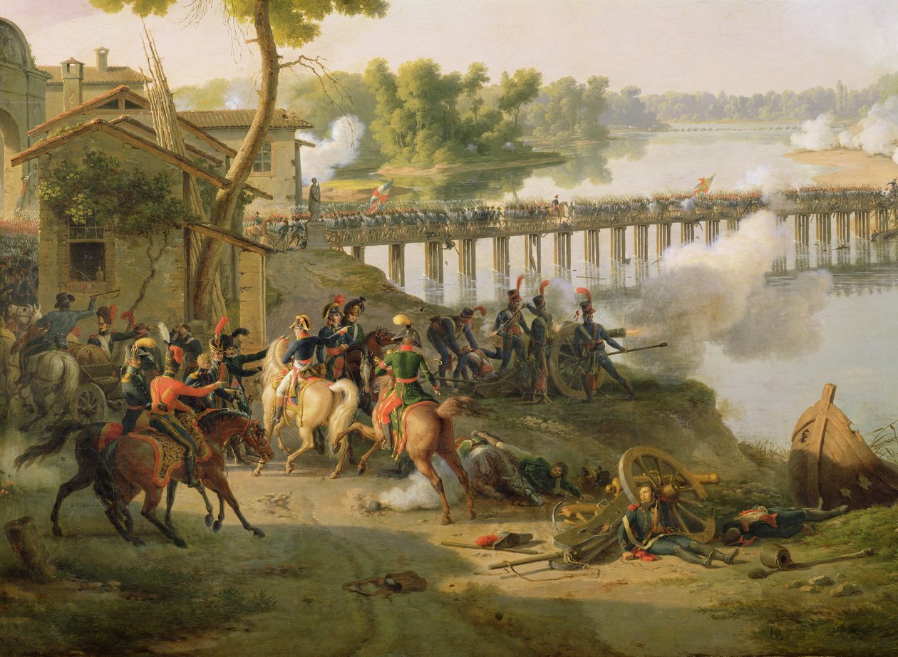 Bitva u Lodi, 10. května 1796, detail Napoleona (1769-1821) a jeho štábu, kolem roku 1804 od Louis Lejeune