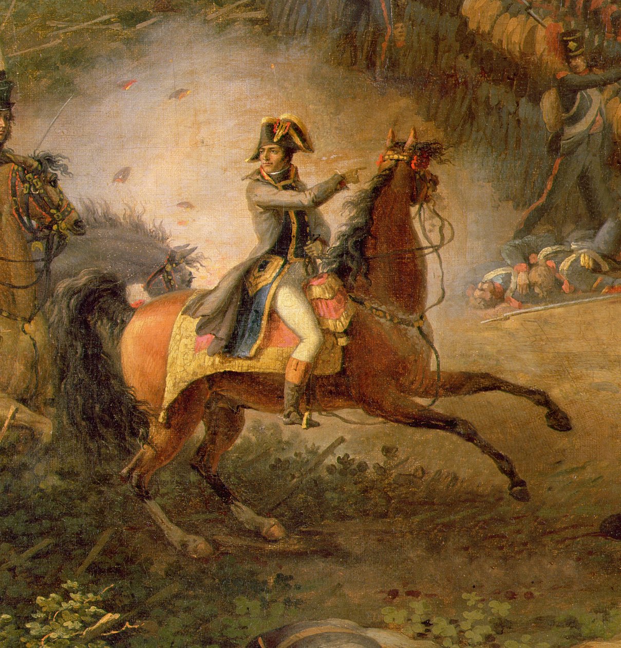 Bitva u Marenga, detail Napoleona Bonaparta (1769-1821) a jeho majora, 1801 (detail 153773) od Louis Lejeune