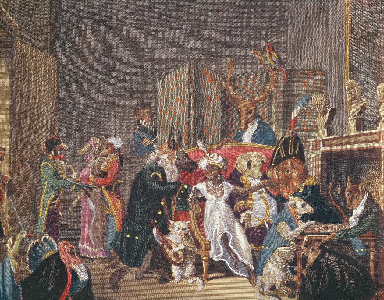 Cartoon of the Salon of Josephine (1763-1814) od Louis Leopold Boilly