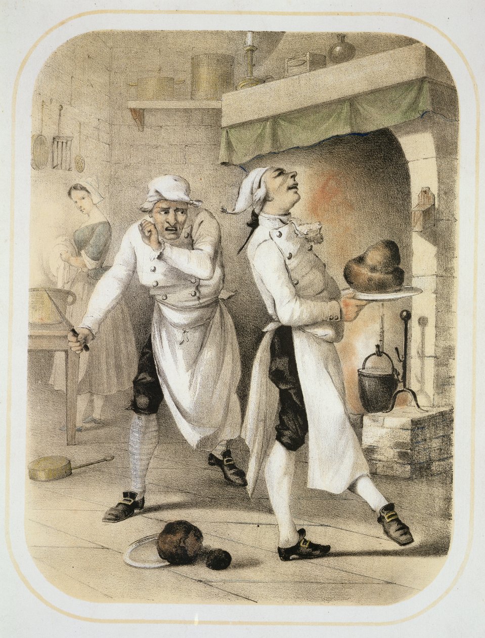 Envy in the Kitchen, ze série tisků zobrazujících Sedm smrtelných hříchů, kolem roku 1850 od Louis Leopold Boilly