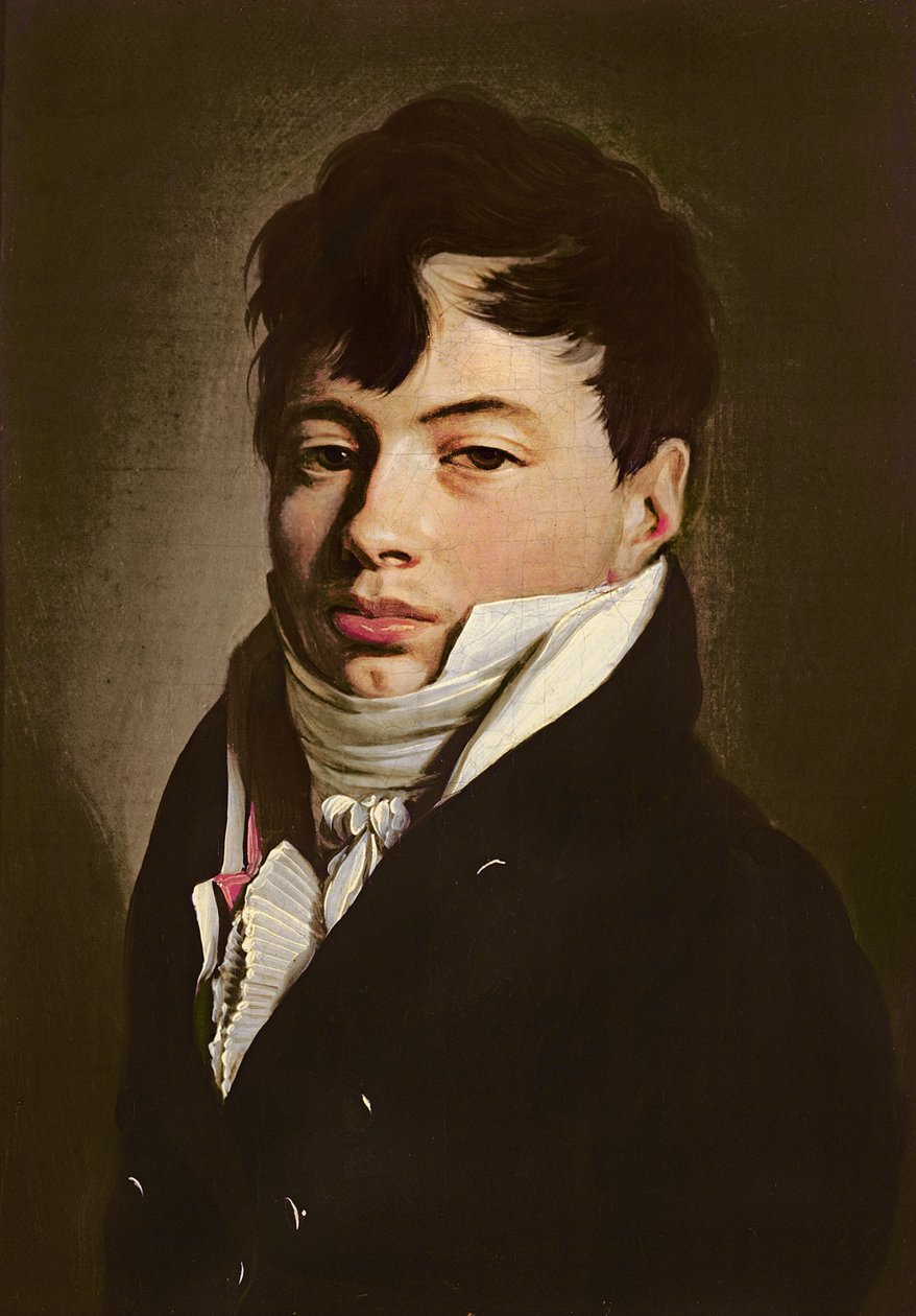 Portrét dandyho s bílou kravatou, kolem roku 1815 od Louis Leopold Boilly