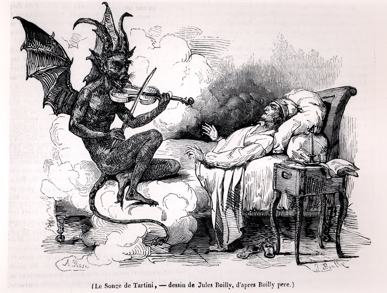 Sen o Tartini, vyryl Julien Leopold Boilly (1796-1874) 1840 od Louis Leopold Boilly