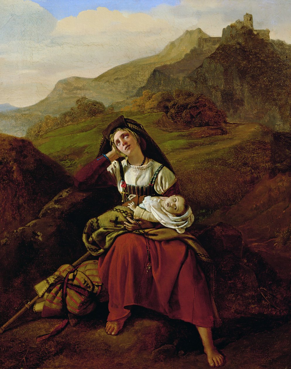 Nešťastná matka, 1834 od Louis Leopold Robert