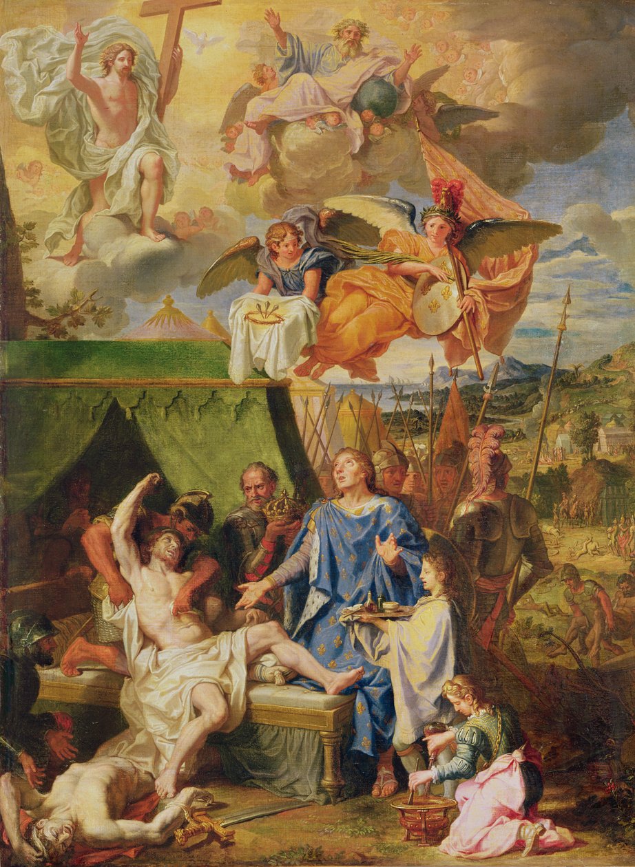 St. Louis léčí nemocné skrofulózou od Louis Licherie de Beuron
