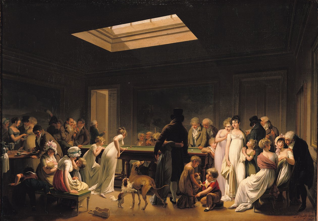 Hra kulečníku, 1807 od Louis Leopold Boilly