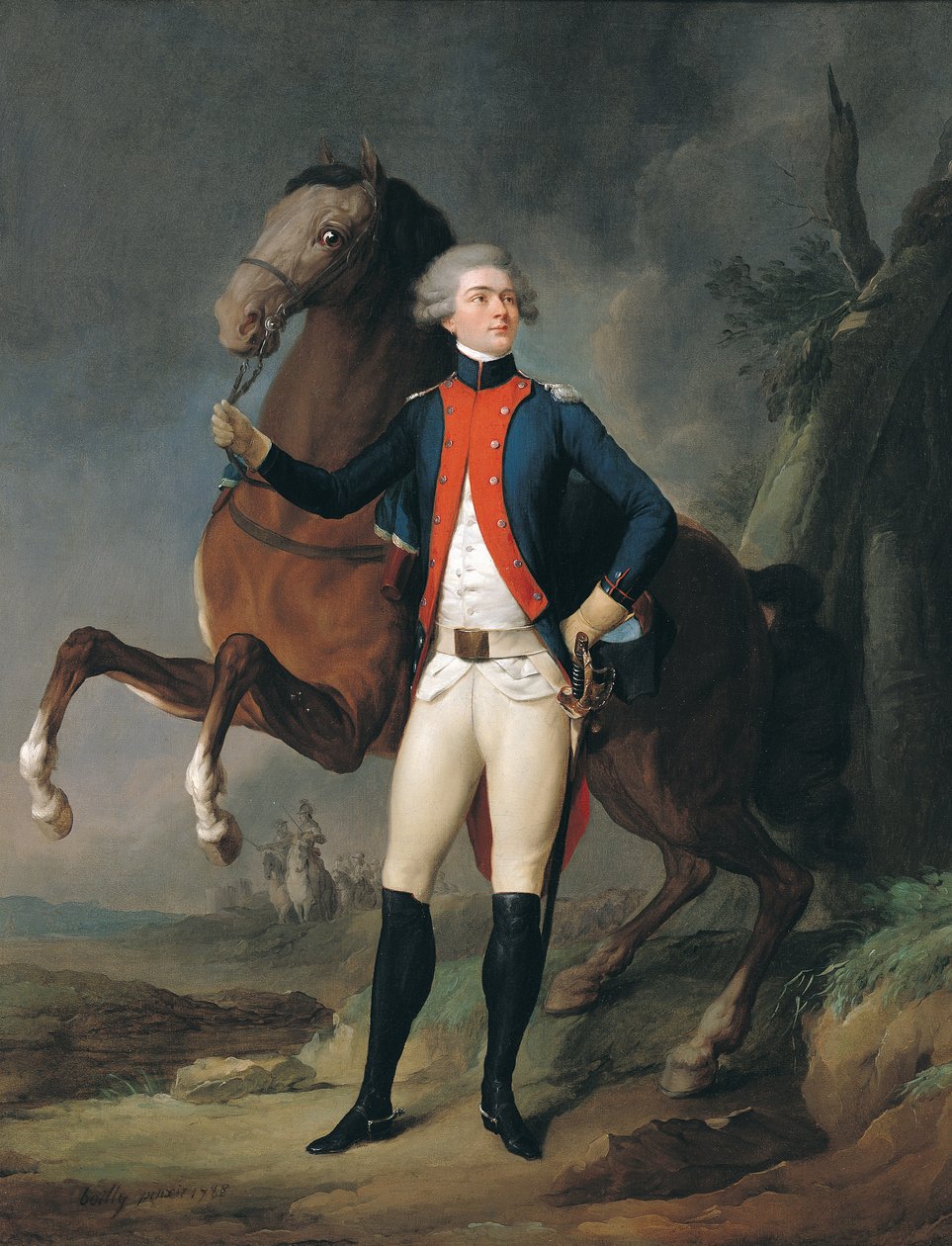 Gilbert Motier (1757-1834) markýz de la Fayette, 1788 od Louis Leopold Boilly
